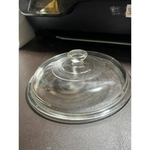Vintage Round Glass Casserole Lid | 7 5/8” Replacement Top - Picture 2 of 2